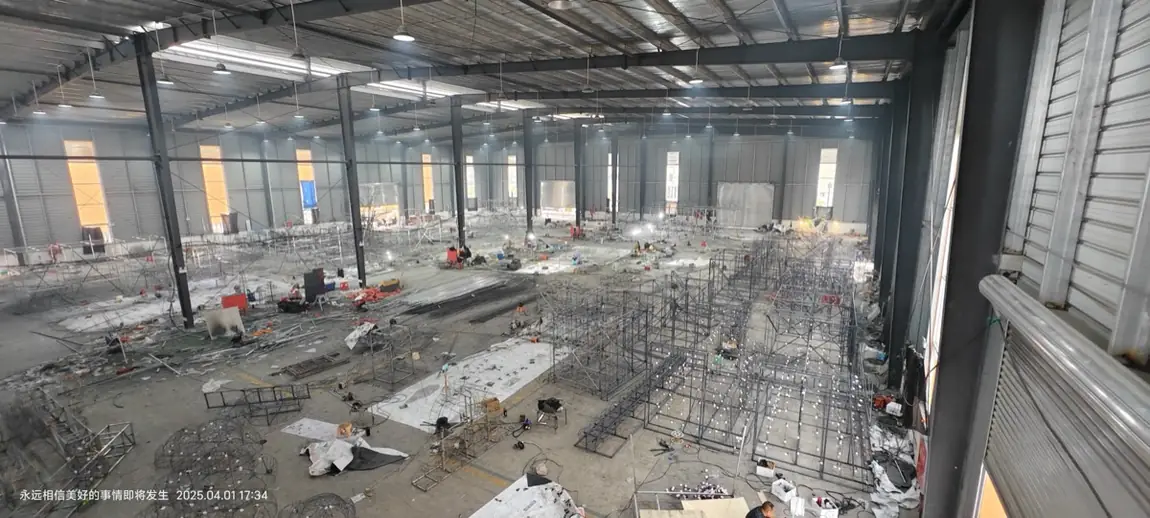 Lantern factory workshop interior panoramic view
