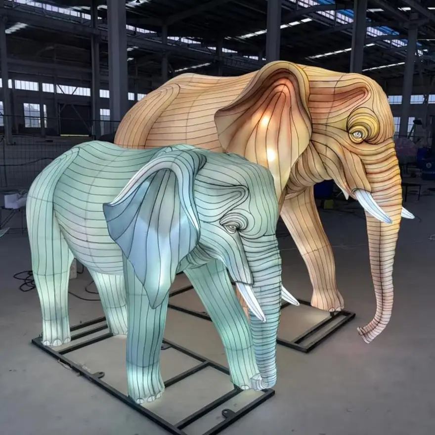 Elephant Parade lantern by Spark Lantern, Zigong
