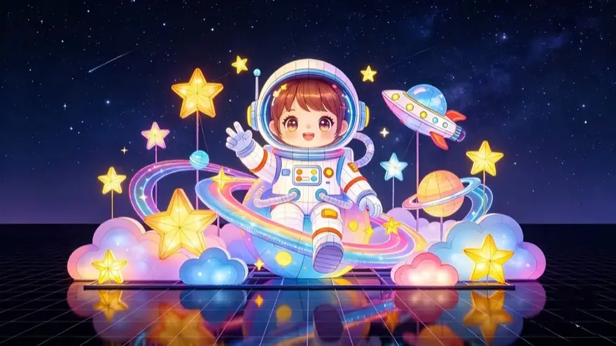 Voyage to the Stars lantern by Spark Lantern, Zigong
