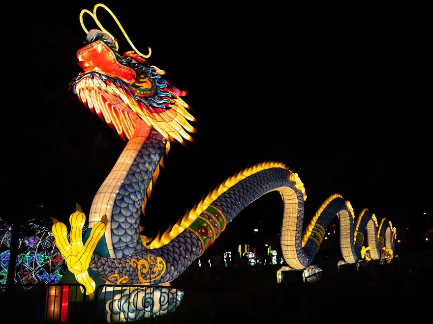Sky-Circling Dragon lantern by Spark Lantern, Zigong