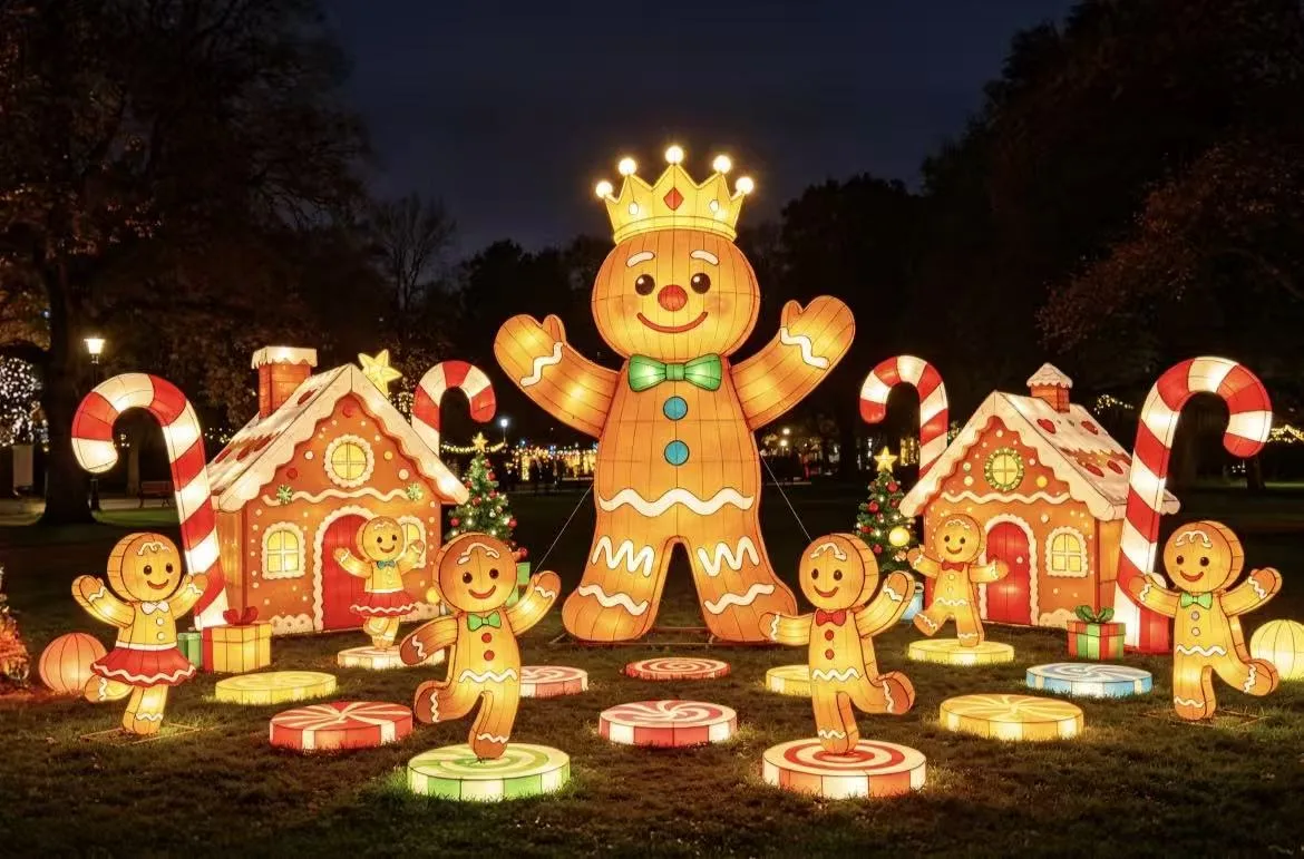 Gingerbread Kingdom lantern by Spark Lantern, Zigong