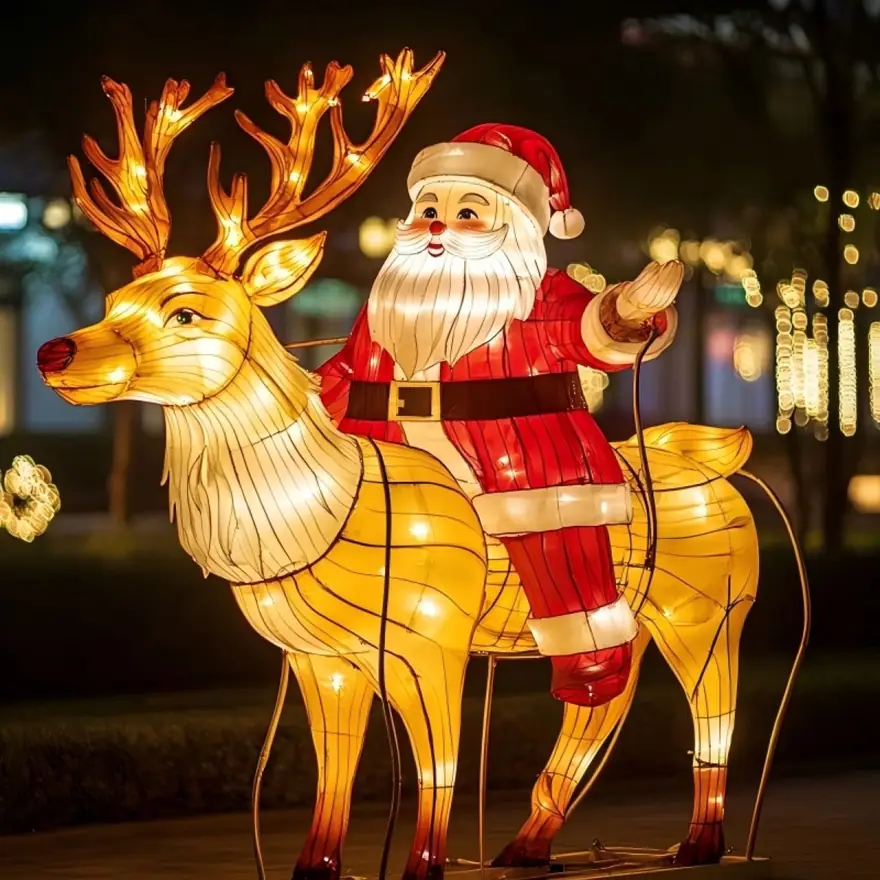 Santa's Welcome lantern by Spark Lantern, Zigong